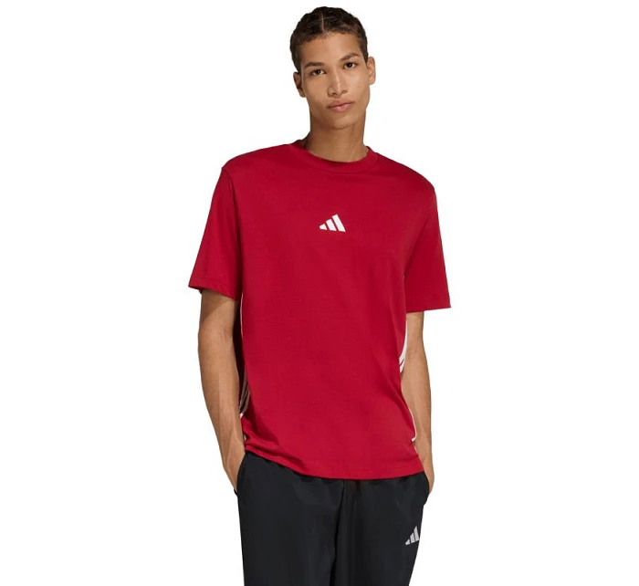 Pánské tričko Essentials 3Stripes červené model 22071176 pánské - ADIDAS