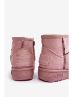 Dziecięce Śniegowce Ocieplane Na Suwak Różowe Big Star MM374101