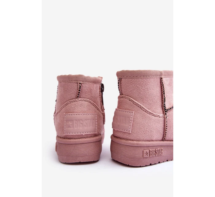 Dziecięce Śniegowce Ocieplane Na Suwak Różowe Big Star MM374101