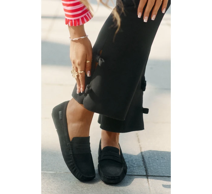 Zamszowe Mokasyny Damskie Big Star RR274948 Czarne