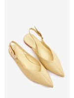 Lakované baleríny s přezkou Žluté Rinalle