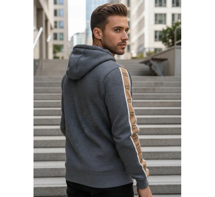 Pánská mikina s kapucí tmavě šedá Dstreet model 21994638 - FashionStreet