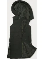 Dlhá dámska páperová vesta v army farbe (5M3157-136) Dlhá dámska páperová vesta v army farbe (5M3157-136)