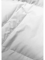 Biela dlhá hrubá dámska bunda s kapucňou (5M3163-281) Biela dlhá hrubá dámska bunda s kapucňou (5M3163-281)