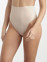 Dámske tangá s vyšším pásom DIM INVISIBLE MID WAIST THONG - DIM - nude