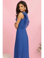 315-8 EMILY plisované šaty s volánmi a výstrihom - farba CHABRIEL 315-8 EMILY plisované šaty s volánmi a výstrihom - farba CHABRIEL