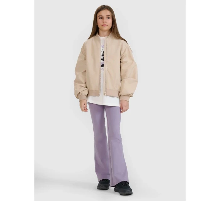 Dievčenská prechodná bunda bomber 4F 4FJWSS25TJACF184-82S