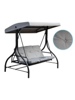 ZÁHRADNÁ A BALKÓNOVÁ HOJDAČKA NINA 3-MIESTNA SIVÁ