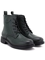 Dámské kožené kotníkové boty typu v zelené barvě Sergio model 22400139 - LEONE Dámské kožené kotníkové boty typu v zelené barvě Sergio model 22400139 - LEONE