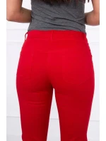 Kalhoty v barvě džínové červené Kalhoty v barvě džínové červené