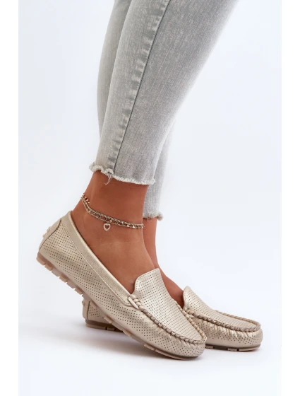 Damskie Mokasyny Złote Ranica Damskie Mokasyny Złote Ranica