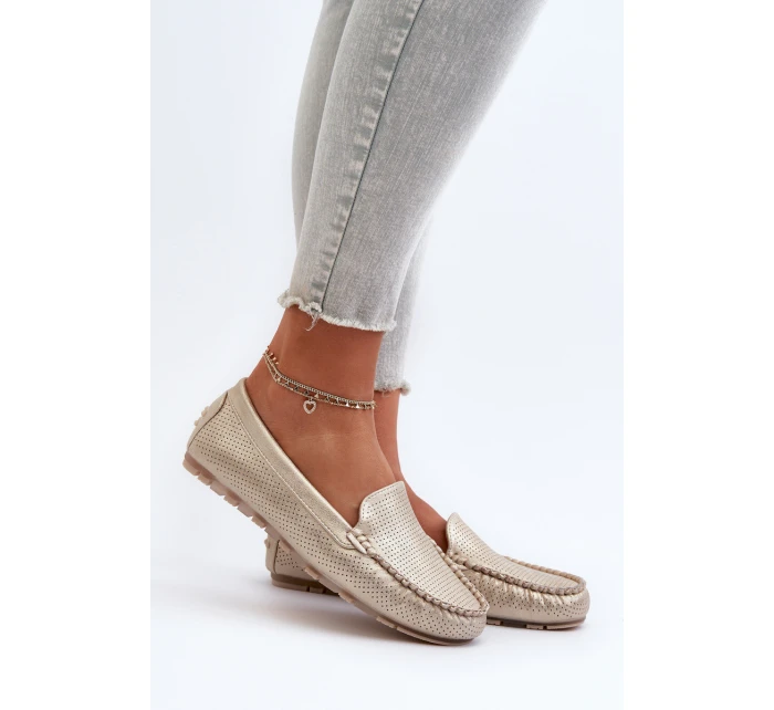 Damskie Mokasyny Złote Ranica Damskie Mokasyny Złote Ranica