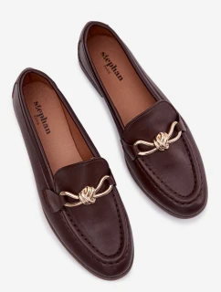 Dámské mokasíny s ozdobným detailem čokoládové rozinky