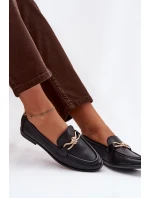 Dámské mokasíny s ozdobným detailem černé model 21900473 - Boto