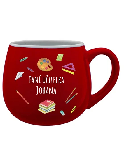 Personalizovaný keramický bacuľatý hrnček pre pani učiteľku/pána učiteľa (učebné pomôcky) Personalizovaný keramický bacuľatý hrnček pre pani učiteľku/pána učiteľa (učebné pomôcky)