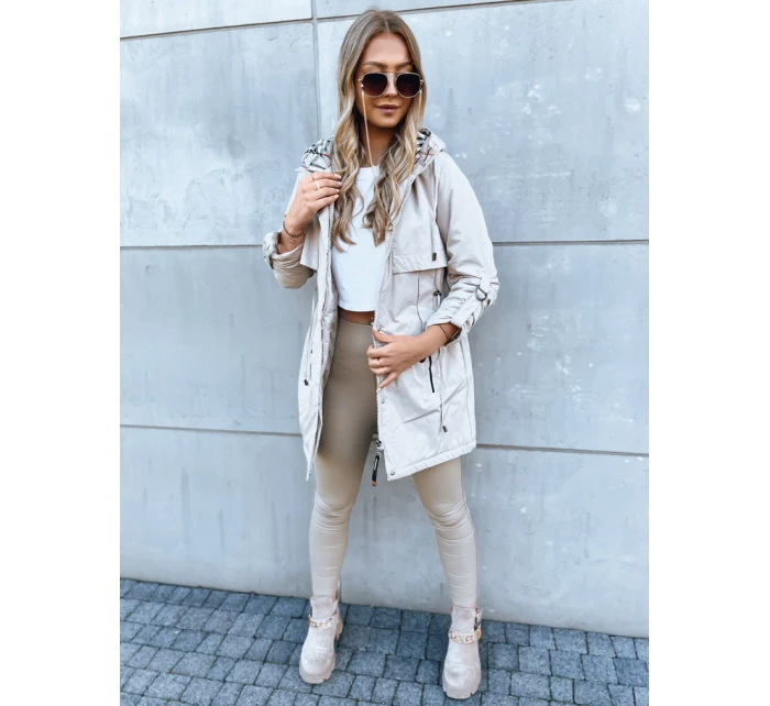 Dámská přechodná bunda parka STYLE světle béžová Dstreet model 21970990 - FashionStreet