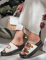 Dámske žabky FLATSTEP camel FashionStreet ZY0895