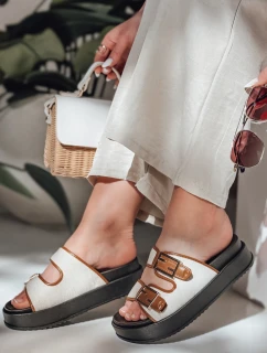 Dámske žabky FLATSTEP camel FashionStreet ZY0895