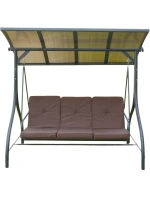 3-MIESTNA ZÁHRADNÁ HOJDAČKA 194X120X173CM ZOSIA S POLYKARBONÁTOVOU STRIEŠKOU 3-MIESTNA ZÁHRADNÁ HOJDAČKA 194X120X173CM ZOSIA S POLYKARBONÁTOVOU STRIEŠKOU