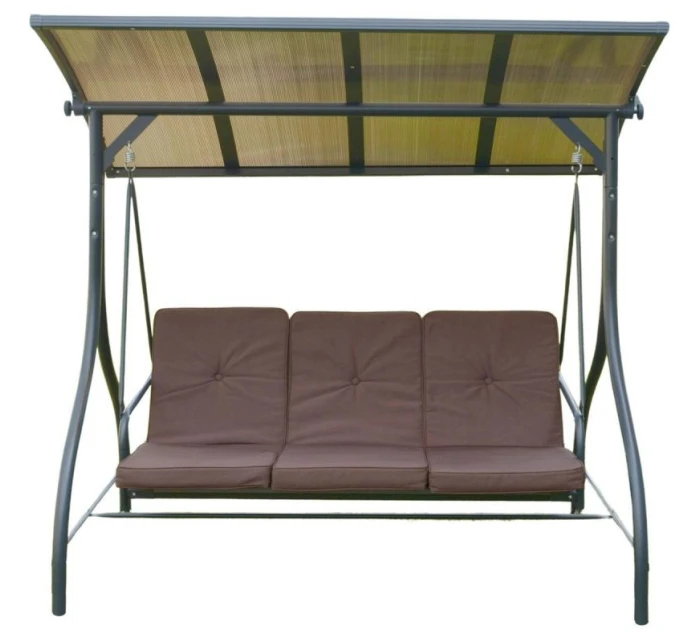 3-MIESTNA ZÁHRADNÁ HOJDAČKA 194X120X173CM ZOSIA S POLYKARBONÁTOVOU STRIEŠKOU 3-MIESTNA ZÁHRADNÁ HOJDAČKA 194X120X173CM ZOSIA S POLYKARBONÁTOVOU STRIEŠKOU