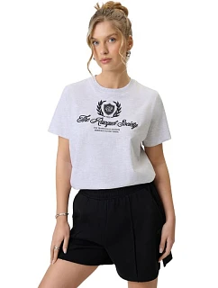 Dámské tričko  light grey melange WSS26TTSH 27M model 22143643 - 4F