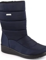 Dámske vysoké snehové topánky W EVE436B navy blue - Novinky