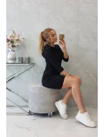 Šaty s kapucňou a vreckami čierne Šaty s kapucňou a vreckami čierne