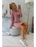 Šaty s kapucí tmavě růžové Šaty s kapucí tmavě růžové