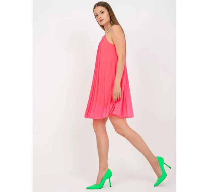 Šaty DHJ SK model 17445572 fluo růžová - FPrice Šaty DHJ SK model 17445572 fluo růžová - FPrice