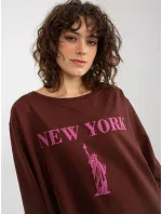 Mikina VI BL model 20742232 hnědá a růžová - FPrice