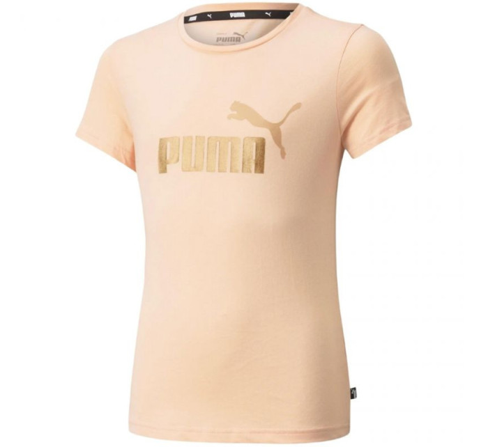 Detské tričko ESS+ Logo Tee Jr 587041 91 peach - Puma
