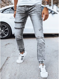 Pánské džínové kalhoty jogger šedé Dstreet model 21971215 - FashionStreet