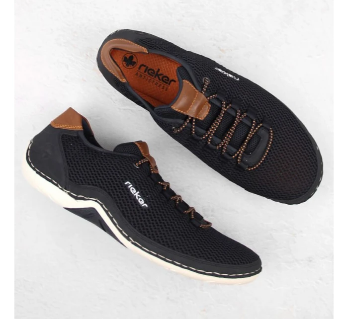 Pohodlné poltopánky Rieker M RKR666 navy blue