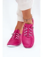 Dámské Kožené Polobotky Z Přírodní Kůže model 21691726 Růžové - Artiker