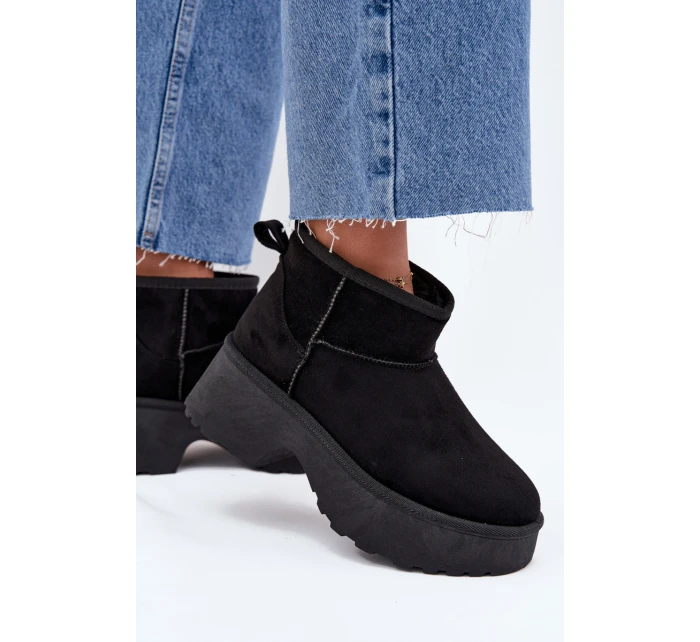 Dámské Nízké Sněhule Na S S Kožíškem Černé model 21706754 - Boto Dámské Nízké Sněhule Na S S Kožíškem Černé model 21706754 - Boto