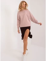 Mikina D10088BC02656A tmavoružová