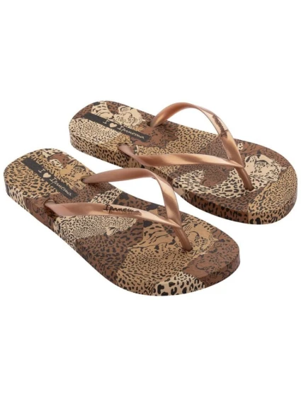 Dámske žabky Animal W 83617AY384 Brown with beige pattern - Ipanema