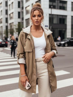 Dámska prechodná bunda parka MEROY tmavo béžová FashionStreet TY4289