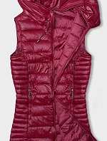 Prešívaná vesta s kapucňou červená (16M9113-270)