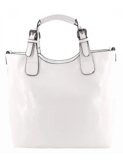 Luxusná biela dámska kabelka 6DQBA - Ines Delaure