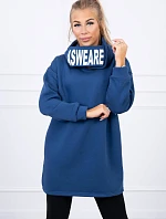 Zateplená mikina s kapucňou z džínsoviny