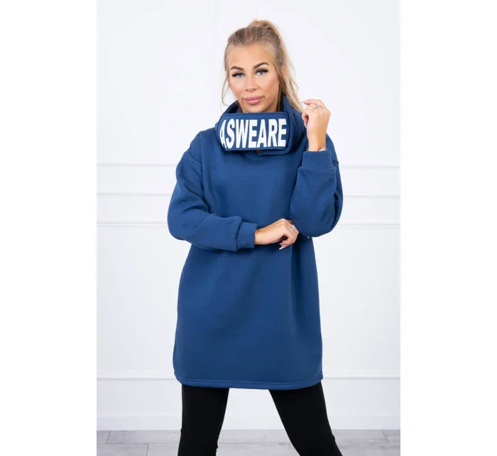 Zateplená mikina s kapucňou z džínsoviny