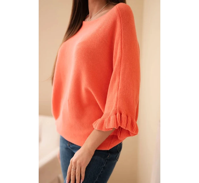 Dámský svetr typu s kulatým výstřihem model 21949276 - K-Fashion Dámský svetr typu s kulatým výstřihem model 21949276 - K-Fashion