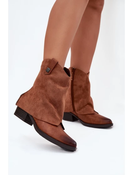 Zateplené Boty Na Podpatku Camel model 21708405 - Boto Zateplené Boty Na Podpatku Camel model 21708405 - Boto