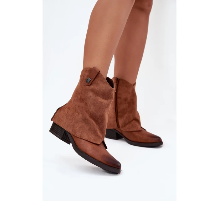 Zateplené Boty Na Podpatku Camel model 21708405 - Boto Zateplené Boty Na Podpatku Camel model 21708405 - Boto