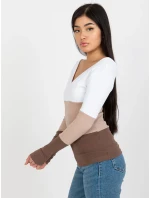 Blúzka RV BZ 8429.18P bielo-hnedá