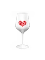 HEART - biely nerozbitný pohár na víno 470 ml