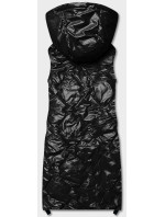 Černá dámská vesta s kapucí (6028)