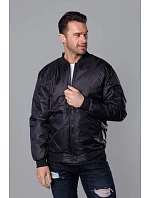 Černá pánská bunda typu "bomber" s podšívkou model 18344989 - J.STYLE Černá pánská bunda typu "bomber" s podšívkou model 18344989 - J.STYLE