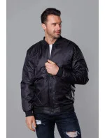 Černá pánská bunda typu "bomber" s podšívkou model 18344989 - J.STYLE Černá pánská bunda typu "bomber" s podšívkou model 18344989 - J.STYLE